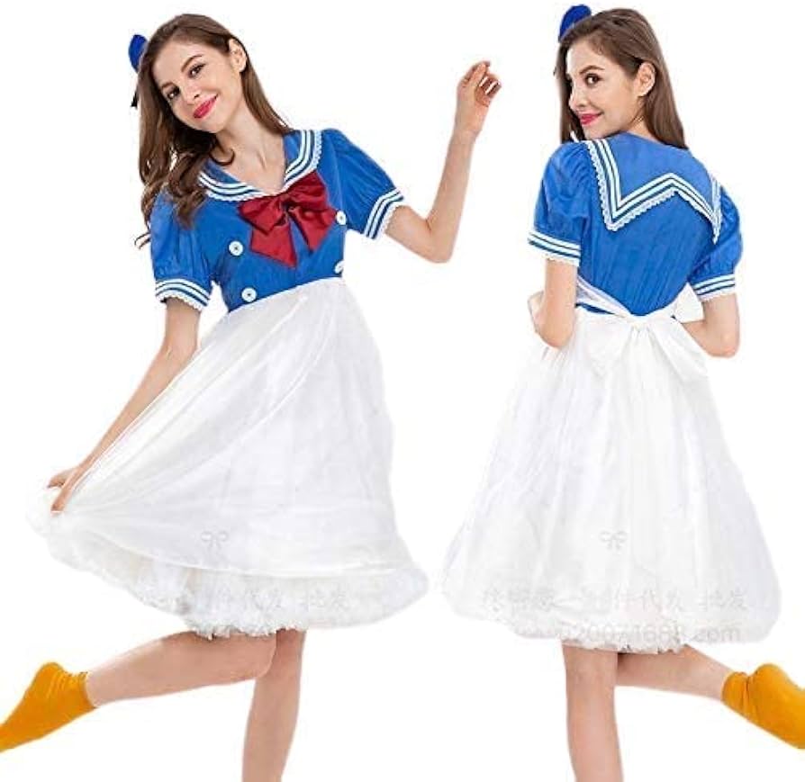 Amazon.co.jp: コスチューム 海軍 ワンピース 海軍 水兵さん アヒル